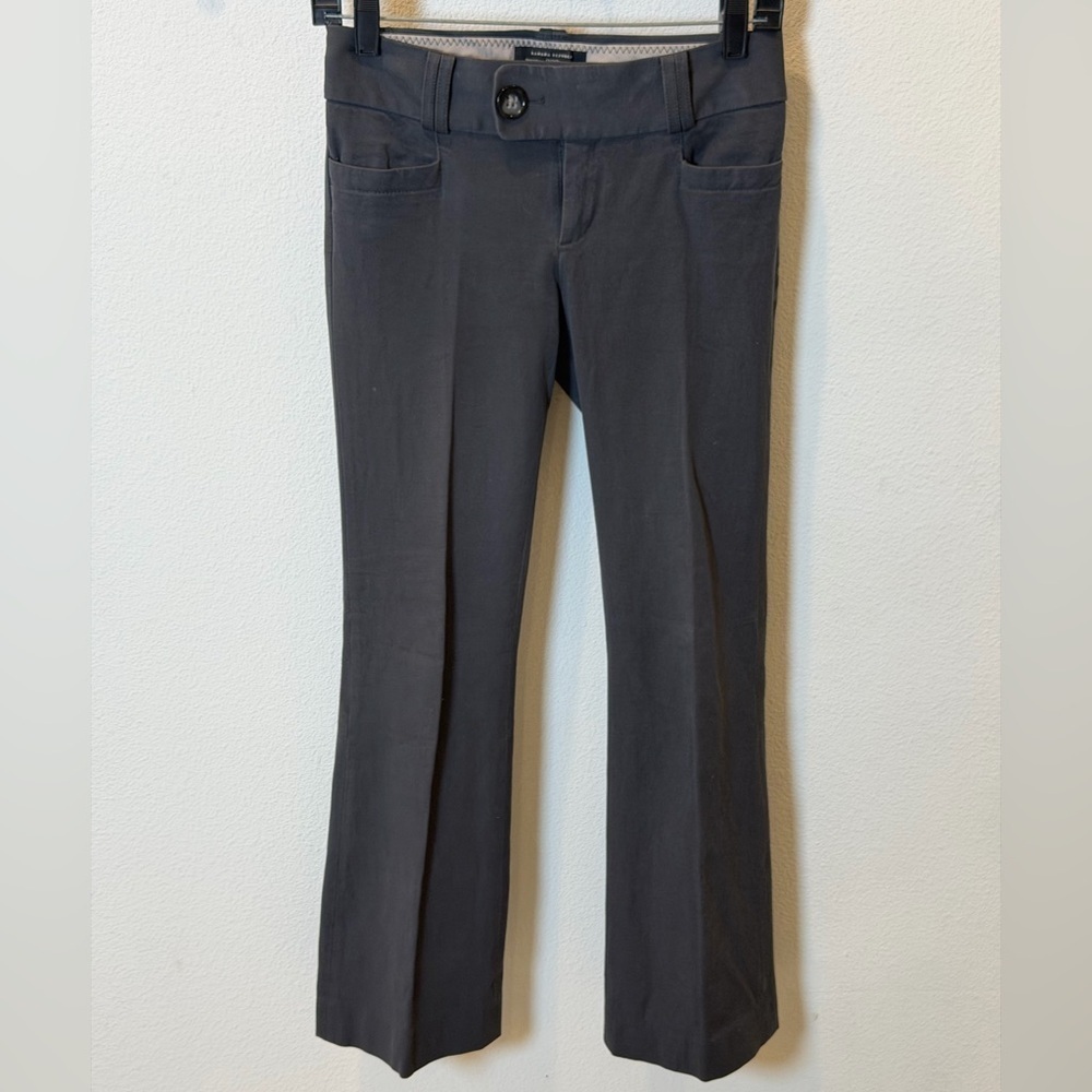 Banana Republic Martin Fit 323 Stretch Trouser Pants Gray Size 0 Bootcut Career
